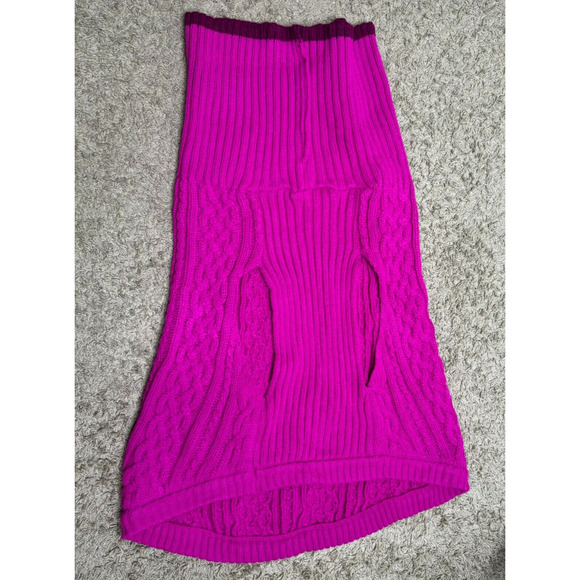 Dog Sweater Size XXL Pink Cable Knit Cowl Neck Stretch Pet Dog - Picture 3 of 9
